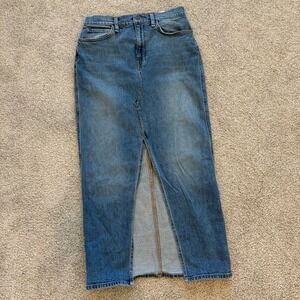 Hudson Reconstructed Midi Skirt Size 28 Denim Jean Coastal Cowgirl Y2K Americana